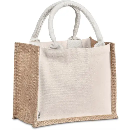 Okiyo Chinsai Mini Jute & Cotton Gift Bag Side